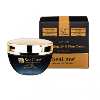 SeaCare, Подарочный 24k Gold набор №1, антивозрастные крем и маска для лица с реноваж, золотом и витамином Е 24K Gold