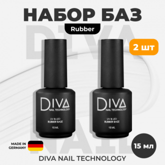 Diva Nail Technology, Набор Rubber base 15 мл, 2 шт.