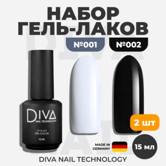 Diva Nail Technology, Набор Gel color № 1, 2, 15 мл