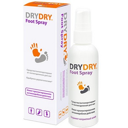DRY DRY, Антиперспирант Foot Spray, 100 мл
