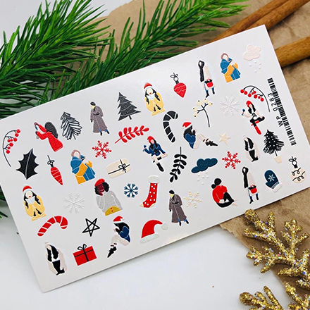Ami-Nails, Слайдер-дизайн №0283 «Зима, Новый год»