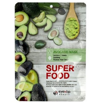Eyenlip, Тканевая маска Super Food, с экстрактом авокадо, 23 мл