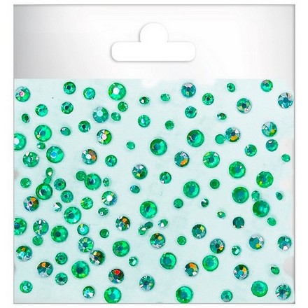 Puf, Стразы стеклянные Crystal Mix AB Green, 400 шт.