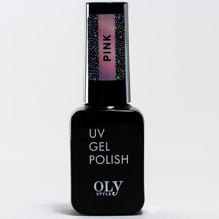 Oly Style, Топ для гель-лака Glitter №06, Pink