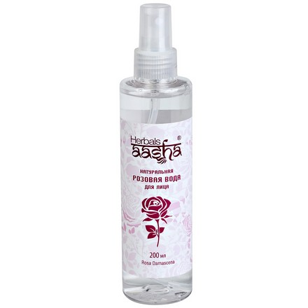 Aasha Herbals, Розовая натуральная вода для лица, 200 мл