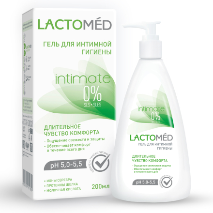 Lactomed, Гель для интимной гигиены «Чувство комфорта», 200 мл