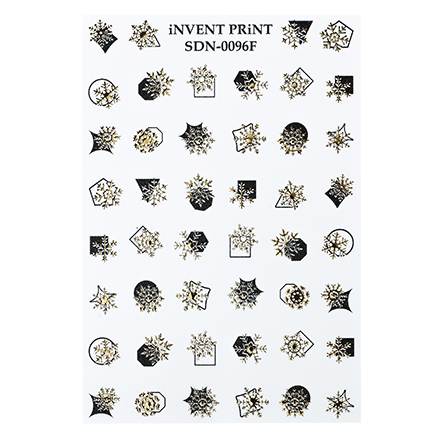 iNVENT PRiNT, Слайдер-дизайн «Новый год. Зима. Золотые снежинки» №SDNF-96