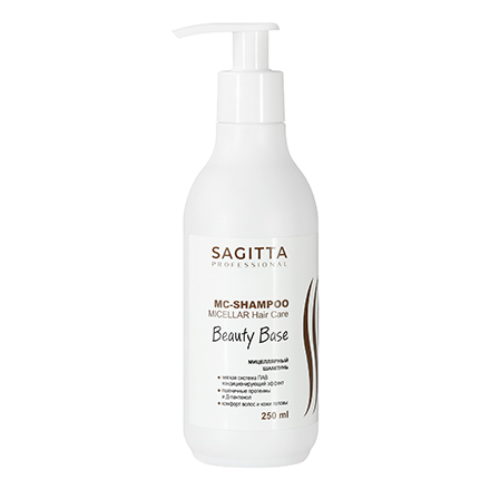 Sagitta, Мицеллярный шампунь Beauty Base MC-Shampoo Micellar Hair Care, 250 мл