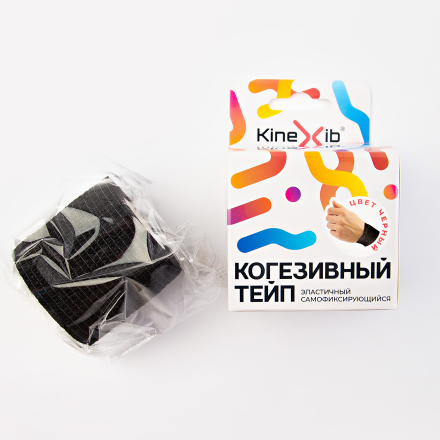 Kinexib, Когезивный тейп, 5 см, черный