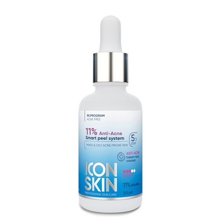 Icon Skin, Пилинг для лица 11% Anti-Acne, 30 мл (УЦЕНКА)