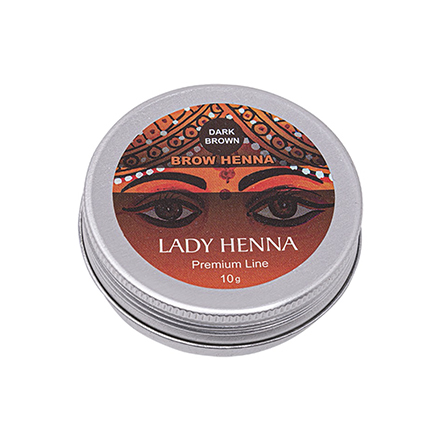 Lady Henna, Краска для бровей Premium Line, темно-коричневая