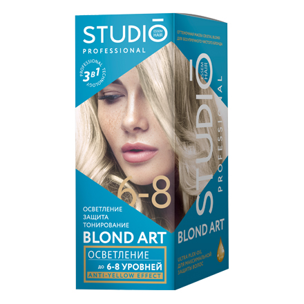 Studio, Осветлитель для волос 3D Blond Art, 8 уровней