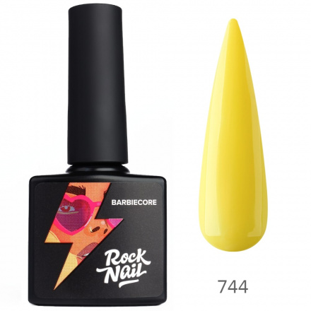 Гель-лак RockNail RockNail Barbiecore 744 - Лимонный, 10 мл